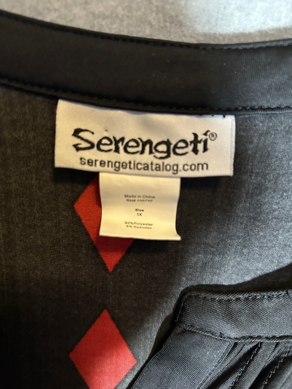 SERENGETI Long Line Jersey Knit Wrinkle Resistant Front Tucks Oversized Top - Picture 15 of 16